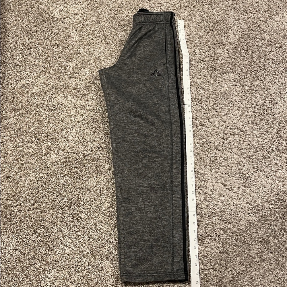 Adidas Women’s Small Charcoal Sweatpants with Black Stripes - Picture 7 of 10